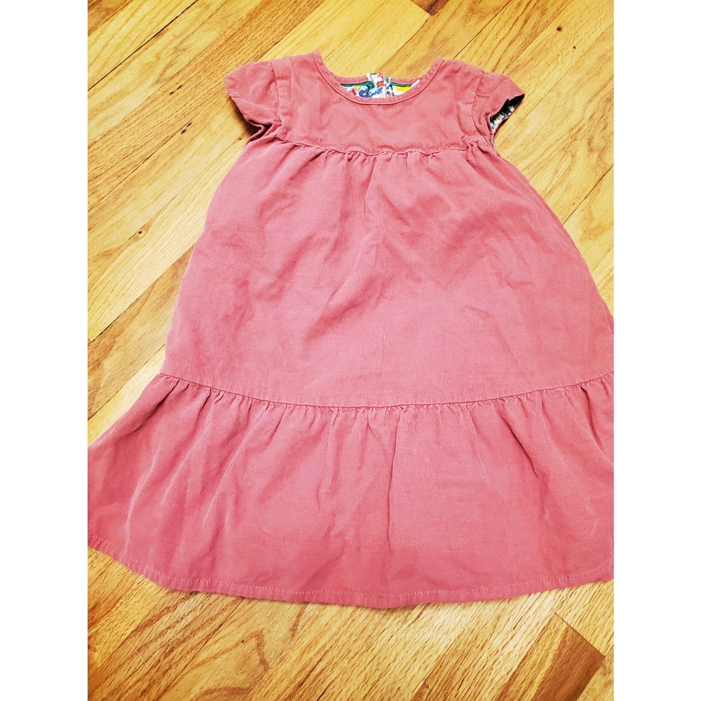 Mini Boden Pink Corduroy Dress 5-6